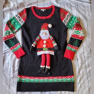 Women's 3d ugly santa christmas sweater